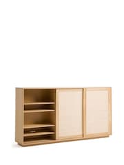 La Redoute Intérieurs Oak Palano Veneer & Canework TV Unit - Image 4 of 5