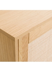 La Redoute Intérieurs Oak Palano Veneer & Canework TV Unit - Image 5 of 5