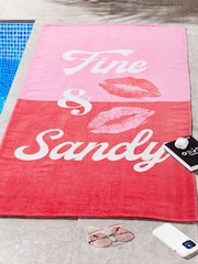Sassy B Pink Fine and Sandy Cotton Beach Towel - Image 1 of 2