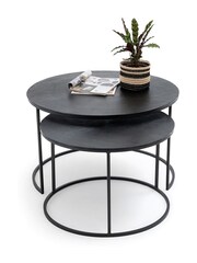 La Redoute Intérieurs Set of 2 Black Jalia Metal Nesting Coffee Tables - Image 2 of 5