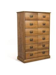 La Redoute Intérieurs Dark Oak Wood Lindley Solid Pine Chest of 6 Drawers - Image 2 of 5