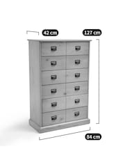 La Redoute Intérieurs Dark Oak Wood Lindley Solid Pine Chest of 6 Drawers - Image 5 of 5