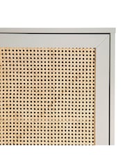 La Redoute Intérieurs Grey Natural Paola Pine & Rattan Double Wardrobe - Image 5 of 5