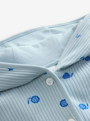 Cath Kidston Blue Ribbed Cardigan & Leggings Set (3mths-7yrs) - Image 9 of 9