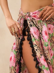Lipsy Animal Floral Print Multi Way Sarong - Image 2 of 4