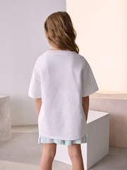 White Oversized Heavyweight 100% Cotton T-Shirt (3-16yrs) - Image 3 of 4