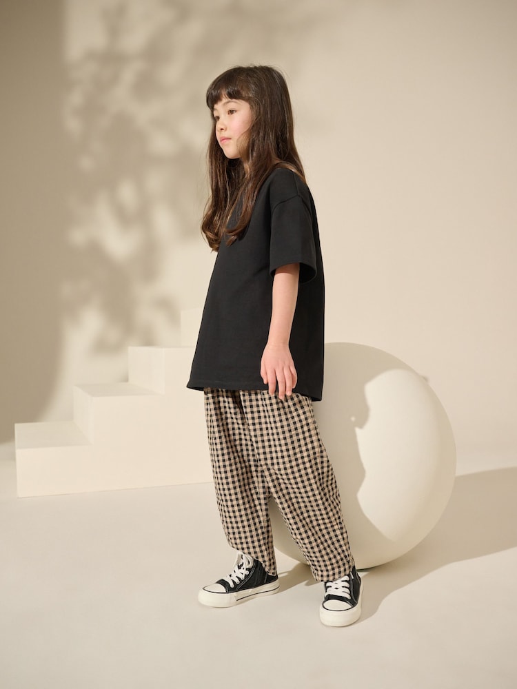 Black Oversized Heavyweight 100% Cotton T-Shirt (3-16yrs) - Image 2 of 3