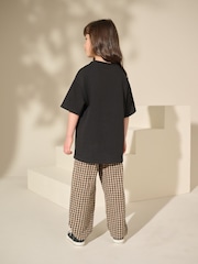 Black Oversized Heavyweight 100% Cotton T-Shirt (3-16yrs) - Image 3 of 3