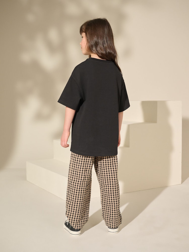 Black Oversized Heavyweight 100% Cotton T-Shirt (3-16yrs) - Image 3 of 3
