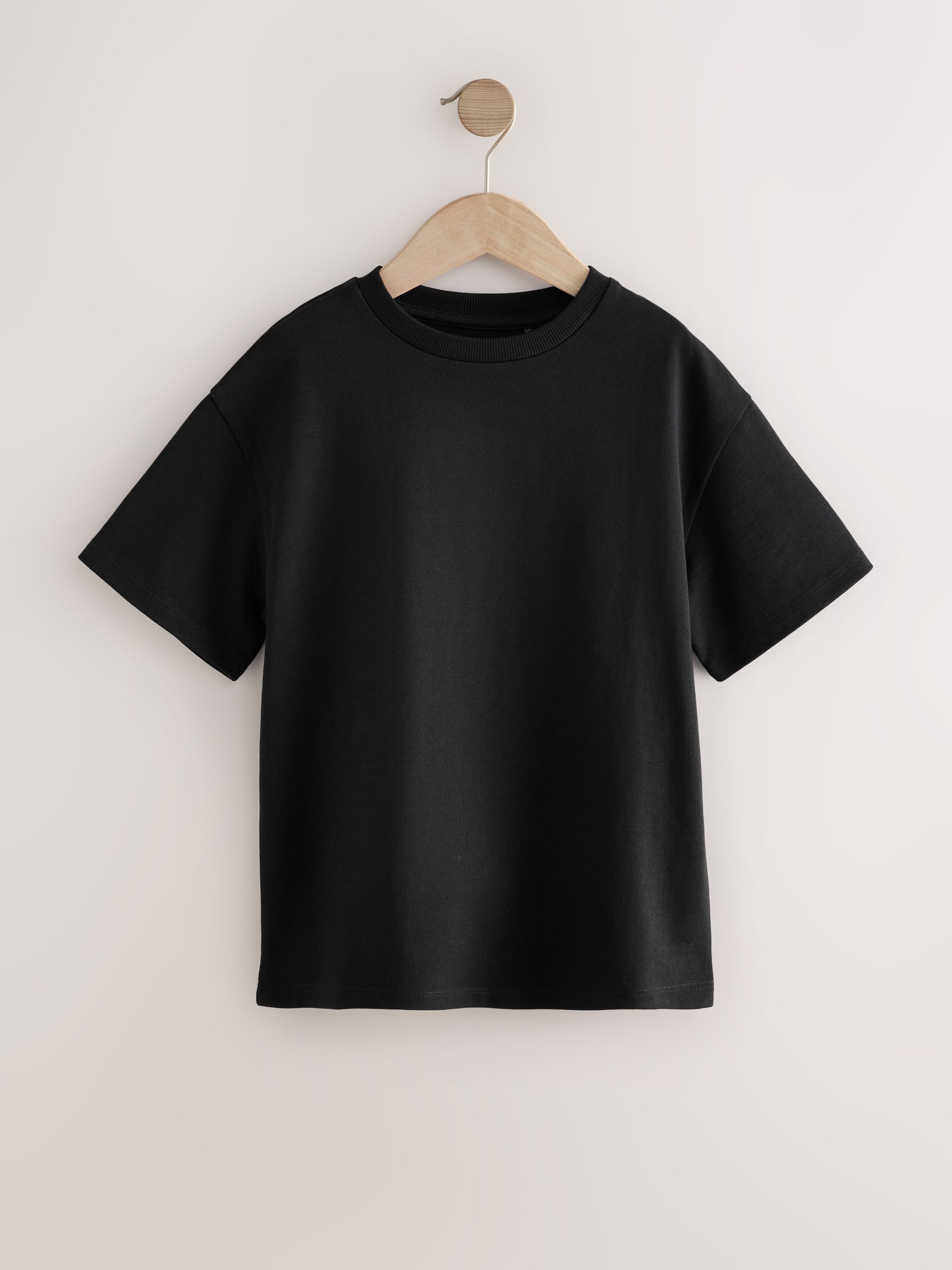 Buy Black Oversized Heavyweight T-Shirt (3-16yrs) from Next USA