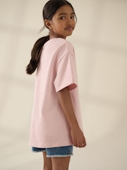 Pink Oversized Heavyweight 100% Cotton T-Shirt (3-16yrs) - Image 4 of 4