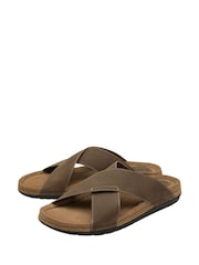 Lotus Green Leather Mule Sandals - Image 2 of 4