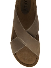 Lotus Green Leather Mule Sandals - Image 4 of 4