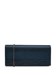 Blau - Lotus Clutch-Tasche mit Kette - Bild 1 von 4