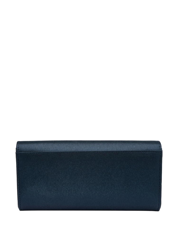 Blau - Lotus Clutch-Tasche mit Kette - Bild 2 von 4