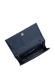 Blau - Lotus Clutch-Tasche mit Kette - Bild 3 von 4