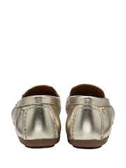 Lotus Gold Leather Loafers - Image 3 of 4