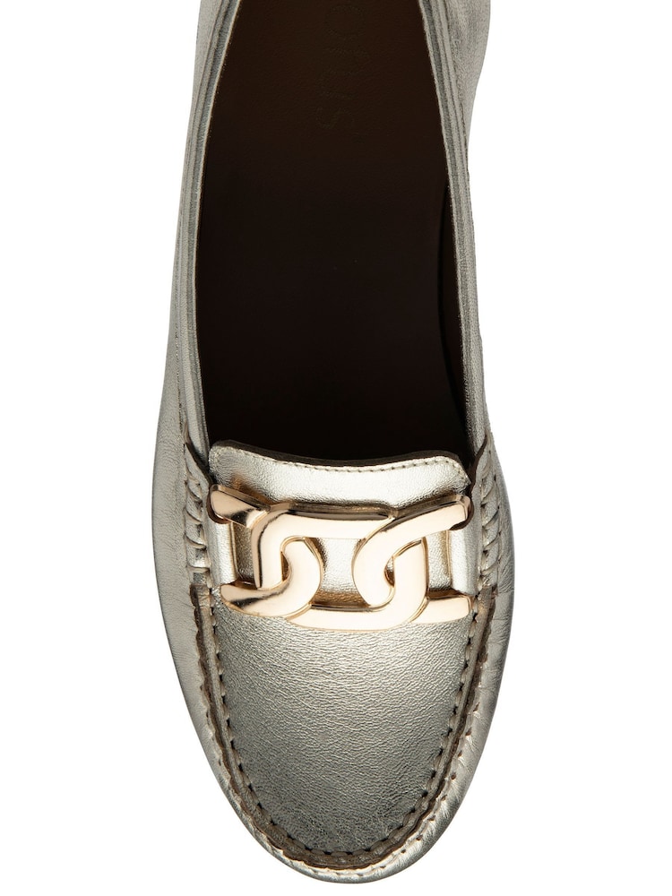 Lotus Gold Leather Loafers - Image 4 of 4