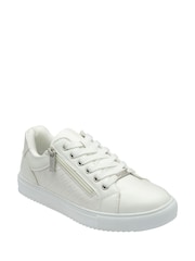 Lotus White Zip-Up Trainers - Image 1 of 3