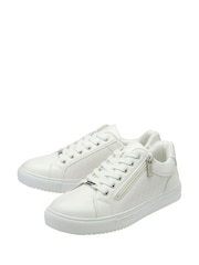 Lotus White Zip-Up Trainers - Image 2 of 3