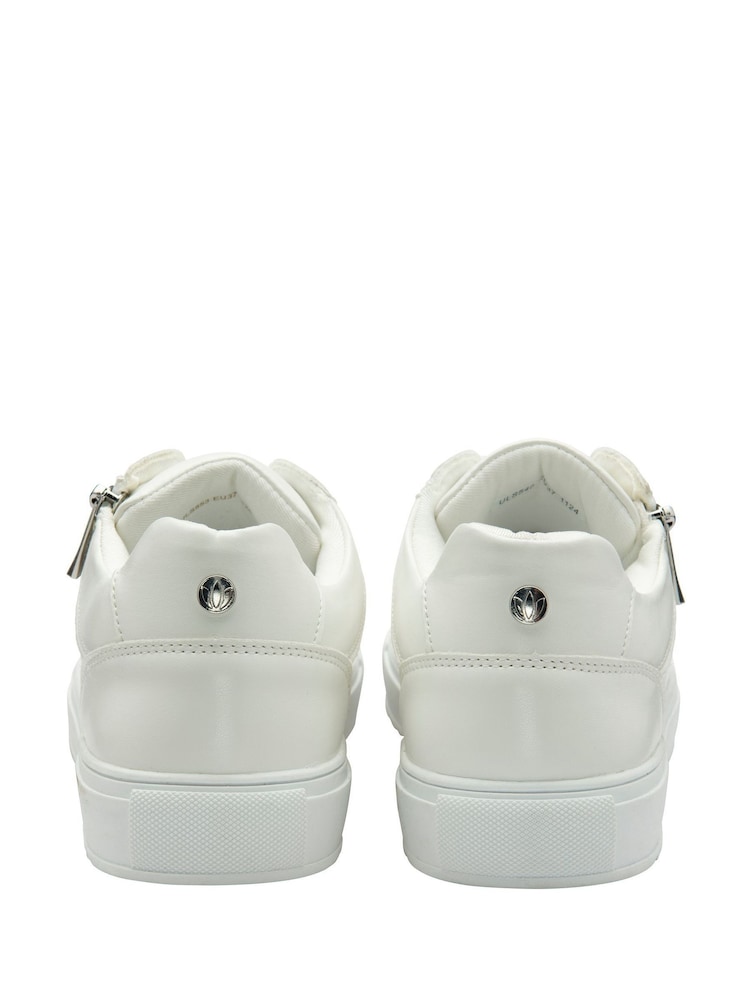 Lotus White Zip-Up Trainers - Image 3 of 3