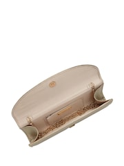 Gold - Lotus Clutch-Tasche mit Kette - Bild 3 von 4