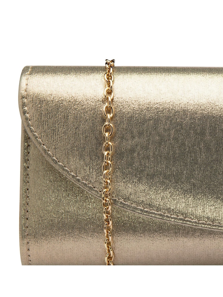 Gold - Lotus Clutch-Tasche mit Kette - Bild 4 von 4