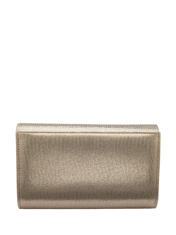 Gold - Lotus Clutch-Tasche mit Kette - Bild 2 von 4