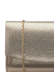 Gold - Lotus Clutch-Tasche mit Kette - Bild 3 von 4