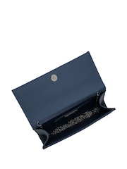 Marineblau/blau - Lotus Clutch-Tasche mit Kette - Bild 3 von 4