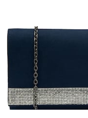 Marineblau/blau - Lotus Clutch-Tasche mit Kette - Bild 4 von 4