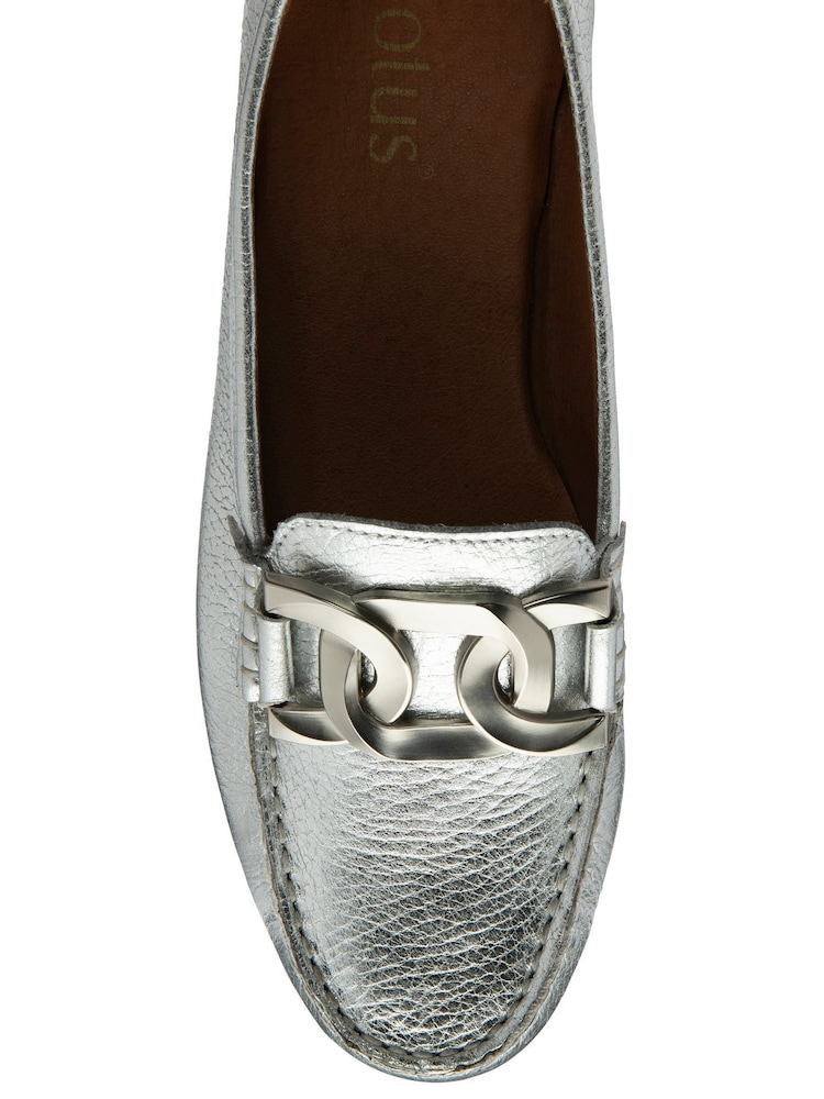 Lotus Silver Leather Loafers - Image 4 of 4
