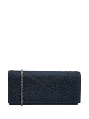 Lotus Blue Clutch Bag with Chain - Image 1 of 4
