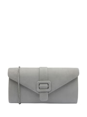 Grau - Lotus Clutch-Tasche mit Kette - Bild 1 von 4
