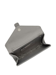 Grau - Lotus Clutch-Tasche mit Kette - Bild 4 von 4