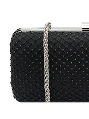 Lotus Black Clutch Bag with Chain - Image 4 of 4