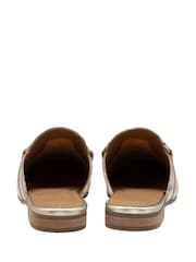 Lotus Gold Flat Mules Shoes - Image 3 of 4