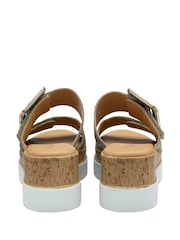 Lotus Green Leather Mules Sandals - Image 3 of 4