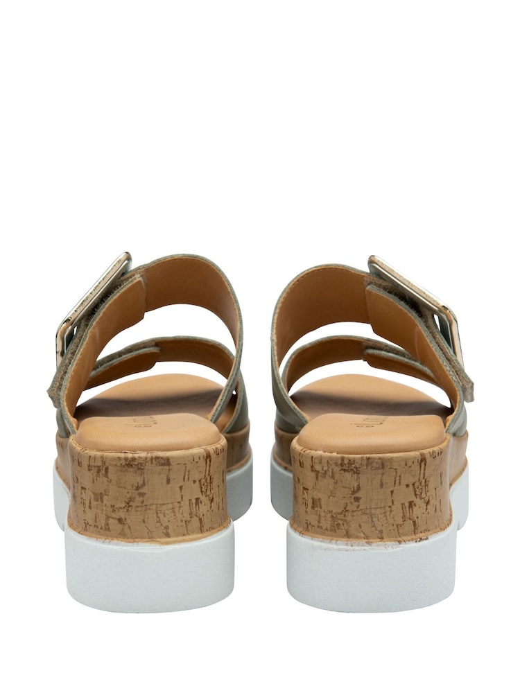 Lotus Green Leather Mules Sandals - Image 3 of 4