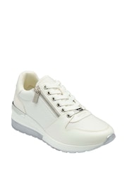 Lotus White Zip-Up Trainers - Image 1 of 4