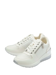 Lotus White Zip-Up Trainers - Image 2 of 4