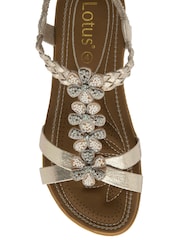 Lotus Gold Flat Slip-On Sandals - Image 4 of 4