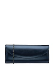 Lotus Blue Clutch Bag with Chain - Image 1 of 4