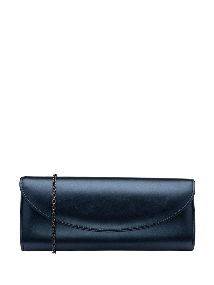Lotus Blue Clutch Bag with Chain - Image 1 of 4
