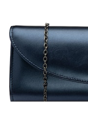 Lotus Blue Clutch Bag with Chain - Image 4 of 4