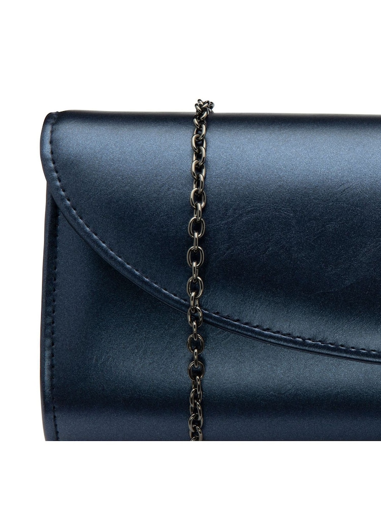 Lotus Blue Clutch Bag with Chain - Image 4 of 4