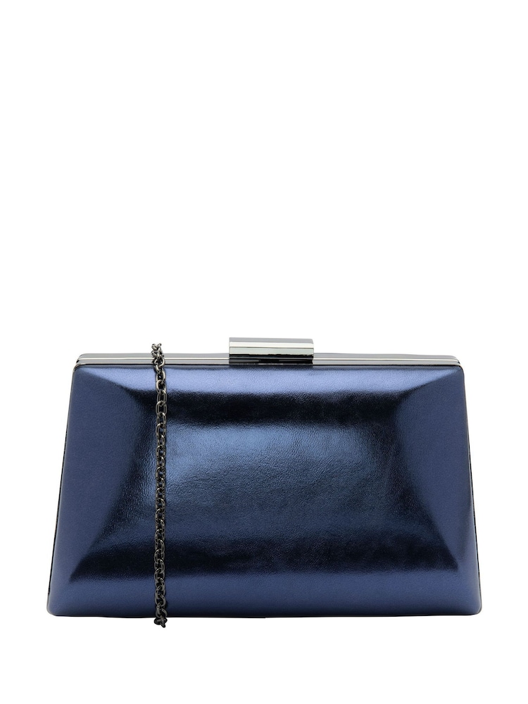 Blau - Lotus Clutch-Tasche mit Kette - Bild 1 von 4
