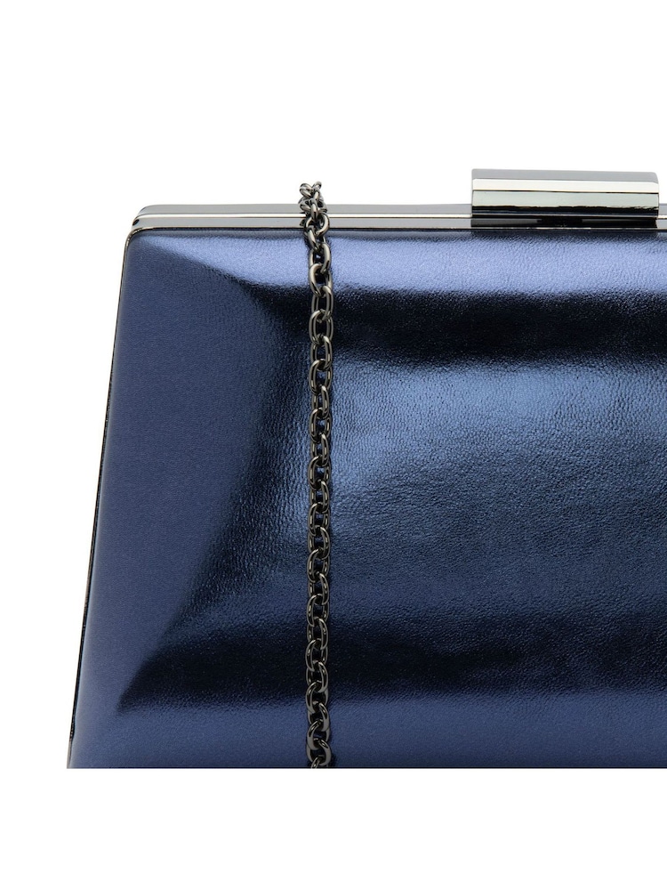 Blau - Lotus Clutch-Tasche mit Kette - Bild 4 von 4