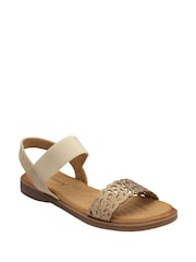 Lotus Natural Flat Slip-Ons Sandals - Image 1 of 4