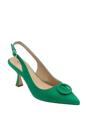 Lotus Green Slingback Court Shoes - Image 1 of 4